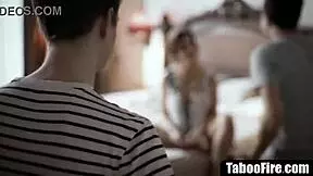 Vile Step-Sons, Take Care Of Your Depressed Stepmom With Double Penetration