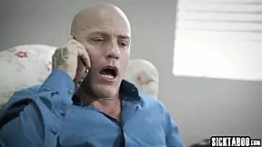 Small tits teen played guy's big hard thing with mouth