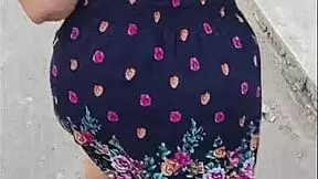 Street Whore Flashes Upskirt Teasingly