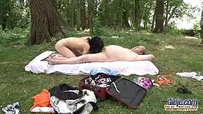 Fat Old Man Roughly Fucks Young Girl's Mouth