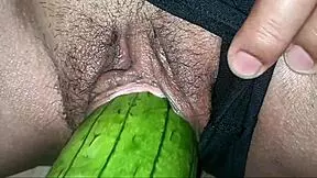 Fucking my chubby neighbor doggy style roughly with monster cock in tight pussy