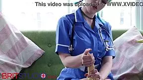 Blue Haired Alternative Nurse Takes Care of Your Cock in an Appointment