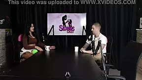 Actor goes limp! No big dick needed for reverse gangbang in sheer red lingerie!