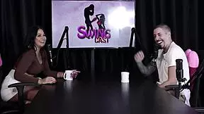 Actor goes limp! No big dick needed for reverse gangbang in sheer red lingerie!