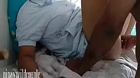 so yummy licking her hairy pussy outdoors while neighbors watch the housewife squirt