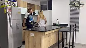 i fucked my petite girlfriend hard in the kitchen, her wet pussy dripping all over the counter