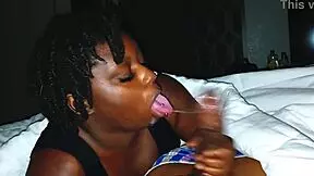 Darkchocolatebarbie Swallows Cum Then Spits On Dick