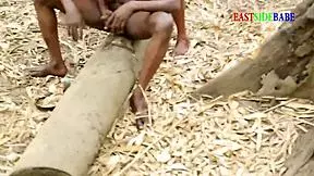 Foursome blowjob with big black cock and bbw in the bush