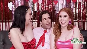 Immoral stepdaughters confuse their stepdad with forbidden desires