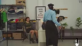 I caught two girls stealing and made them suck to escape