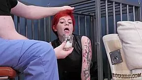 Goth girl bound in extreme bondage for anal training