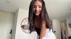 Pov rimming and sex with skinny teen latina, her first fuck ever 😍