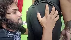 Indian couple in sharing sweet kisses and romantic moments