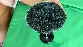 Mature Stepmom Drains Breeding Bull's Balls in Food Fetish Scene