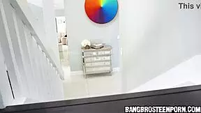 naughty teen 18+ practicing sex with her well hung black stepdad