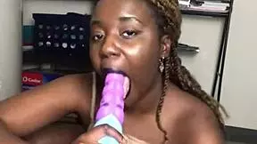 sexy solo woman cumming on black dildo homemade?
