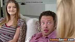 stepdaughter fucks step daddy infront of stepmom 😈