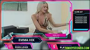 stepdaughtemma hix fingers her pussy on live cam while opening fan gifts