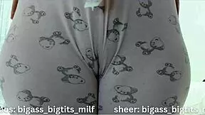 Notice the camel toe while she masturbates wetly and spreads her pussy