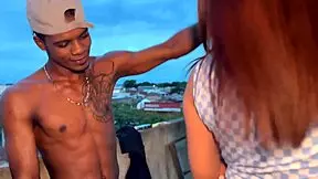 I fucked the black cock builder and made him squirt on the cali city terrace - celeste alba