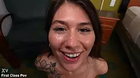 Alluring charlotte mae gets intense pussy pounding and facial 😏