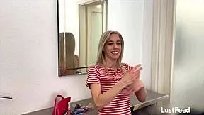 Petite Blondie Nesty Fucks and Sucks in Her Hotel Room. Can You Resist?