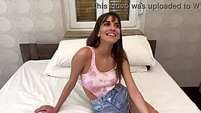 18yo skinny lili charmelle gets a messy creampie