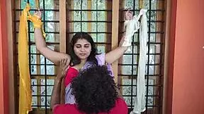 Indian housewife says, 'Tie me up for our first BDSM session, husband!'