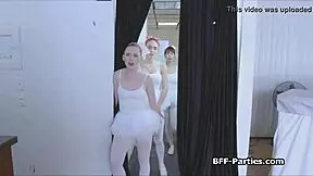 Ballerinas chat about blowing instructor's thick dick