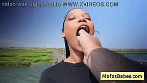 I watched Eden West rub her clit and reveal her natural big round boobs in the car.