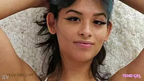 pretty brunette teen 18+ is horny.