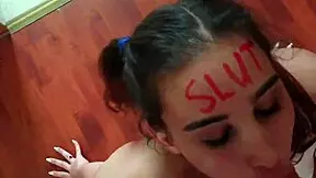 Lipstick Slut Face Fucked Slapped And Spat On