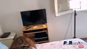 Young Latina rides Victor Bloom's cock wildly in Barcelona!