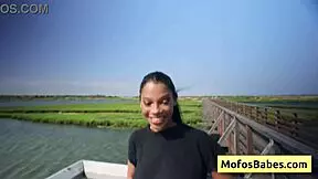 I watched Eden West rub her clit and reveal her natural big round boobs in the car.