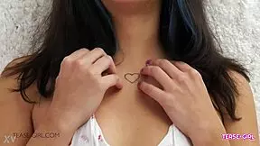 pretty brunette teen 18+ is horny.