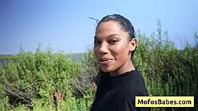 I watched Eden West rub her clit and reveal her natural big round boobs in the car.