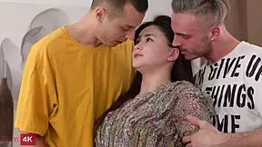 Wow! Chubby Girl Gets DP With Big Cocks!