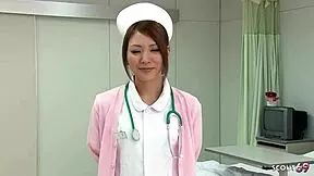 Japanese Teen Nurse Seduces To Intense Orgasm With Hitachi Vibrator At Hospital?