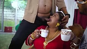 Desi Mallu Bhabhi Enjoys Hardcore Gangbang In Various Positions With Four Local Boys At Home
