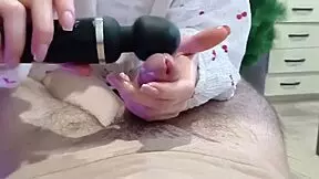 Step sister uses vibrator in private session