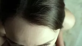 quick blowjob to stepbrother while girlfriend showers