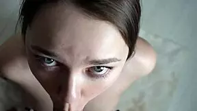 quick blowjob to stepbrother while girlfriend showers