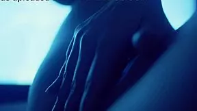 Blue mood slow-motion squirting closeup