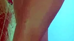 watch this college desi in sexy dress playing with glass dildo!