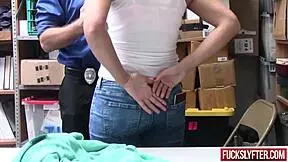 Ornella Morgan steals merchandise and gets fucked by officer