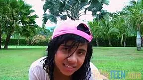 Petite Solo Teen Tobie Gets Wet Fingering Herself