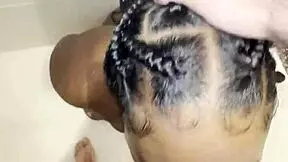 thick black girl gets fucked hard in the shower by amateurs
