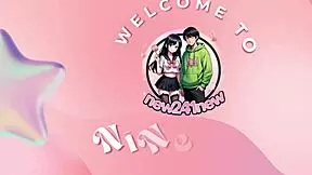 Asian girl in school uniform masturbates with glass rod outdoors