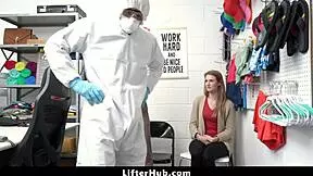 Blonde stepdaughter Ashley Lane and her mom get caught shoplifting and claim coronavirus.