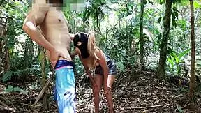 Nothing beats giving pussy in the woods, even sucking big cock